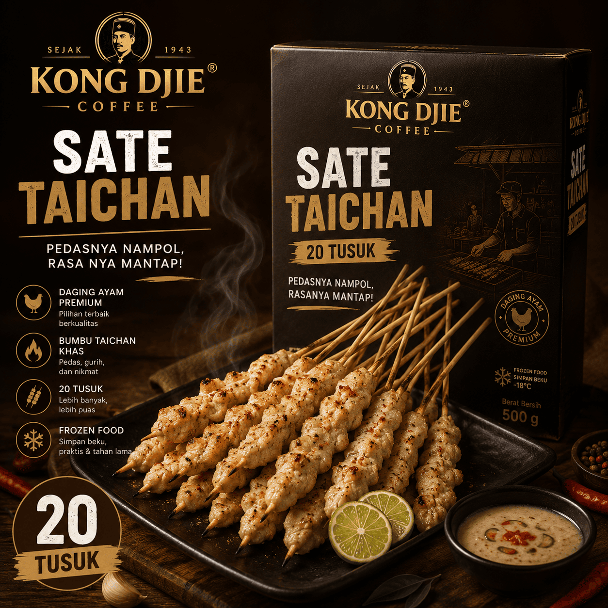Sate Taichan 20 Tusuk Kedai Kopi Kong Djie